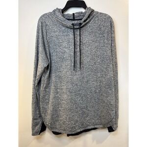 Tangerine‎ Long Sleeve Hoodie Lightweight  Activewear Women's Shirt Medium Gray